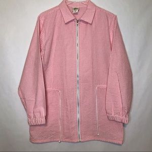 Vintage Pink White Gingham Jacket